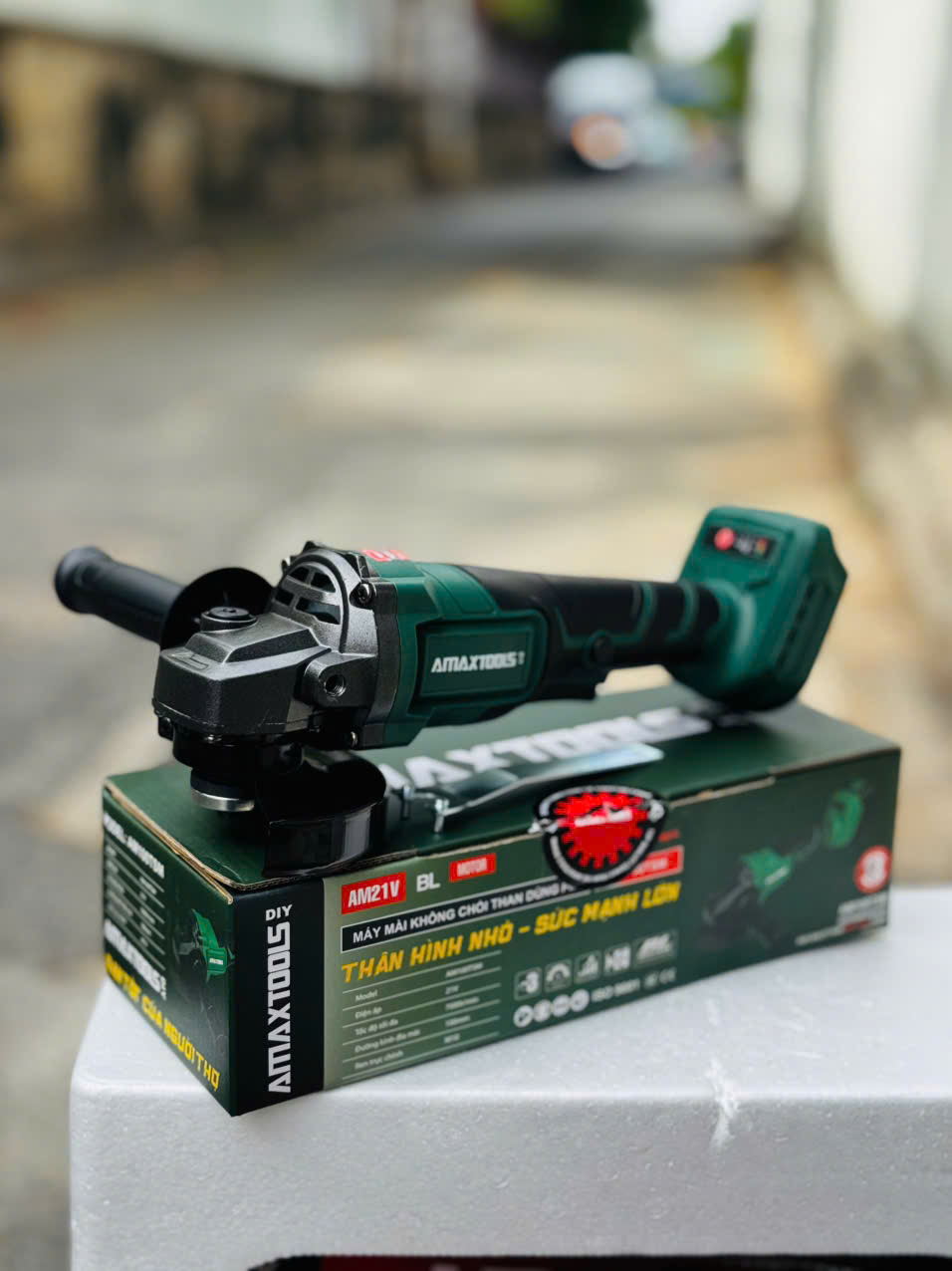 Máy Mài Góc Pin Amaxtools AM100TSM 21V, Tốc độ 7000 vòng/phút