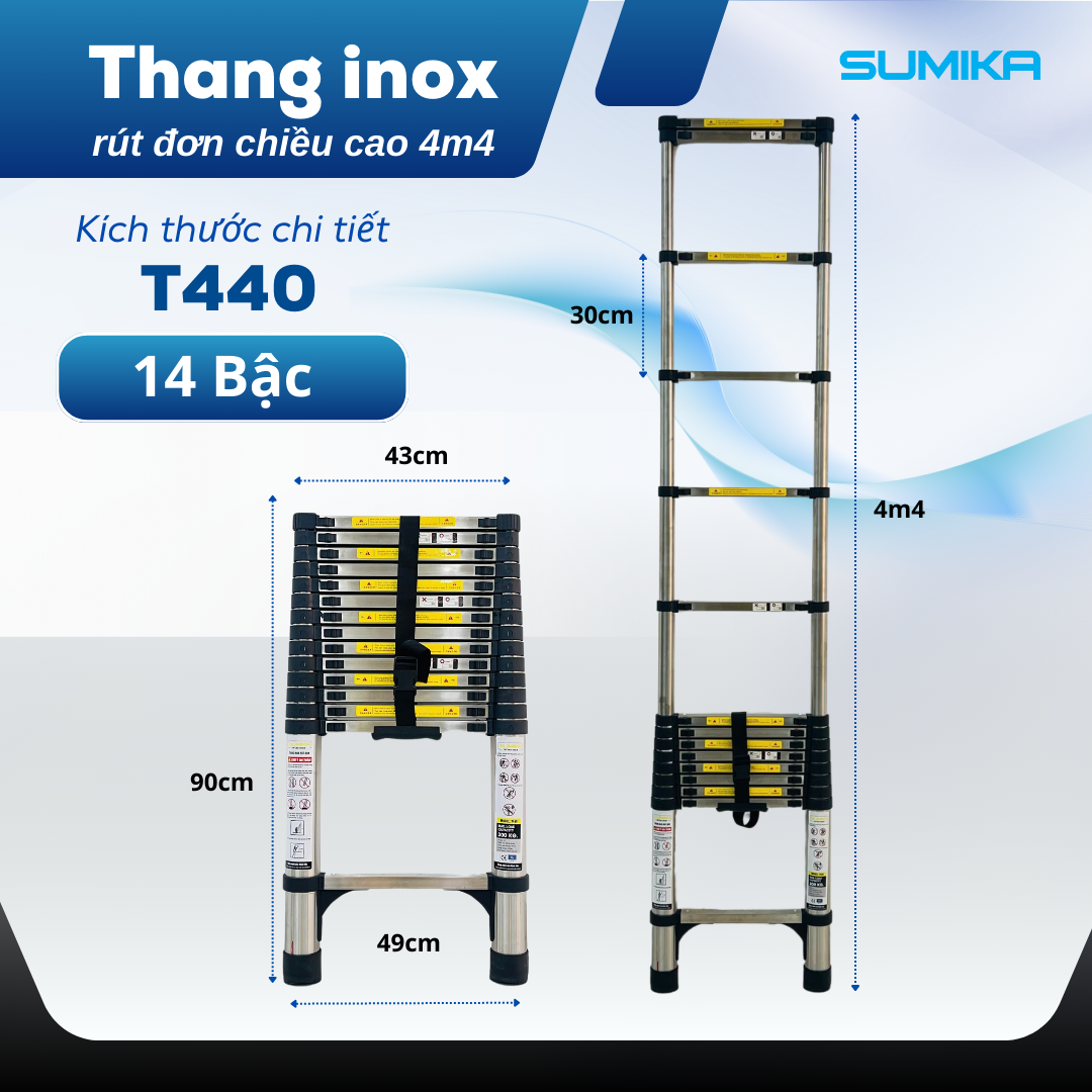 Thang Rút Inox SUMIKA T440 4.4m