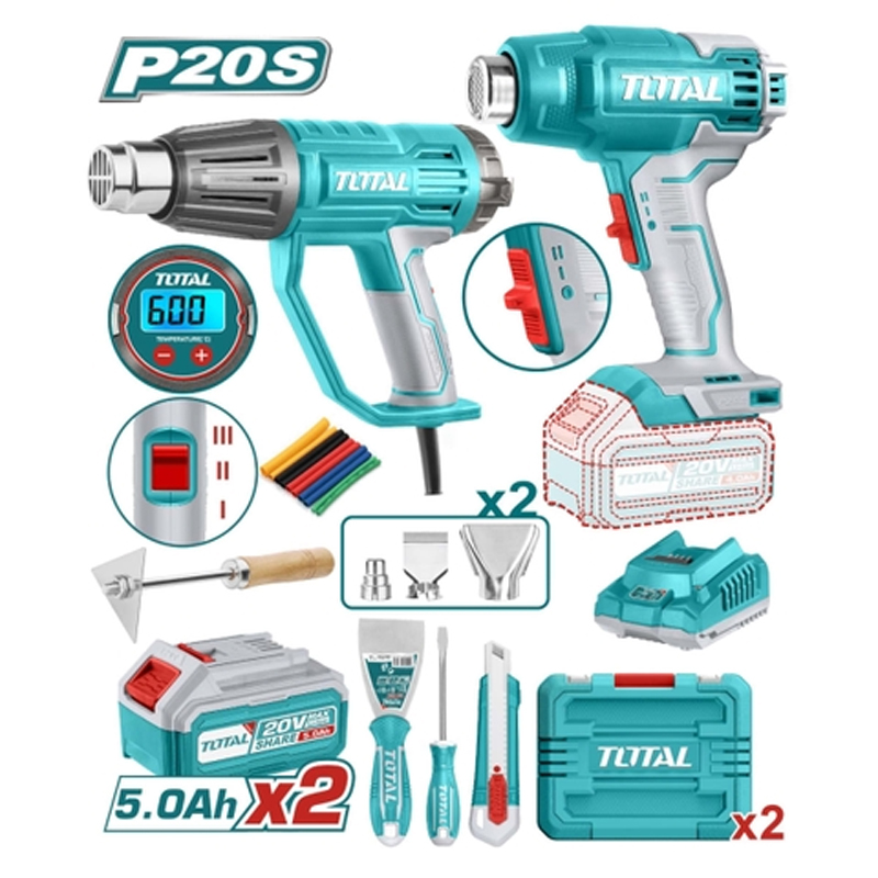 Bộ Máy Thổi Nóng Dùng điện Và Pin Total TOSLI250801