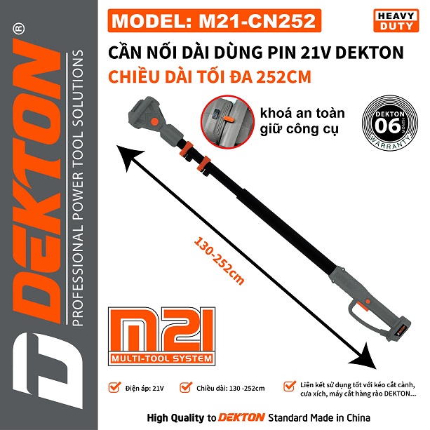 Cần Nối Dài Kéo Cắt Cành Dekton M21-CN252