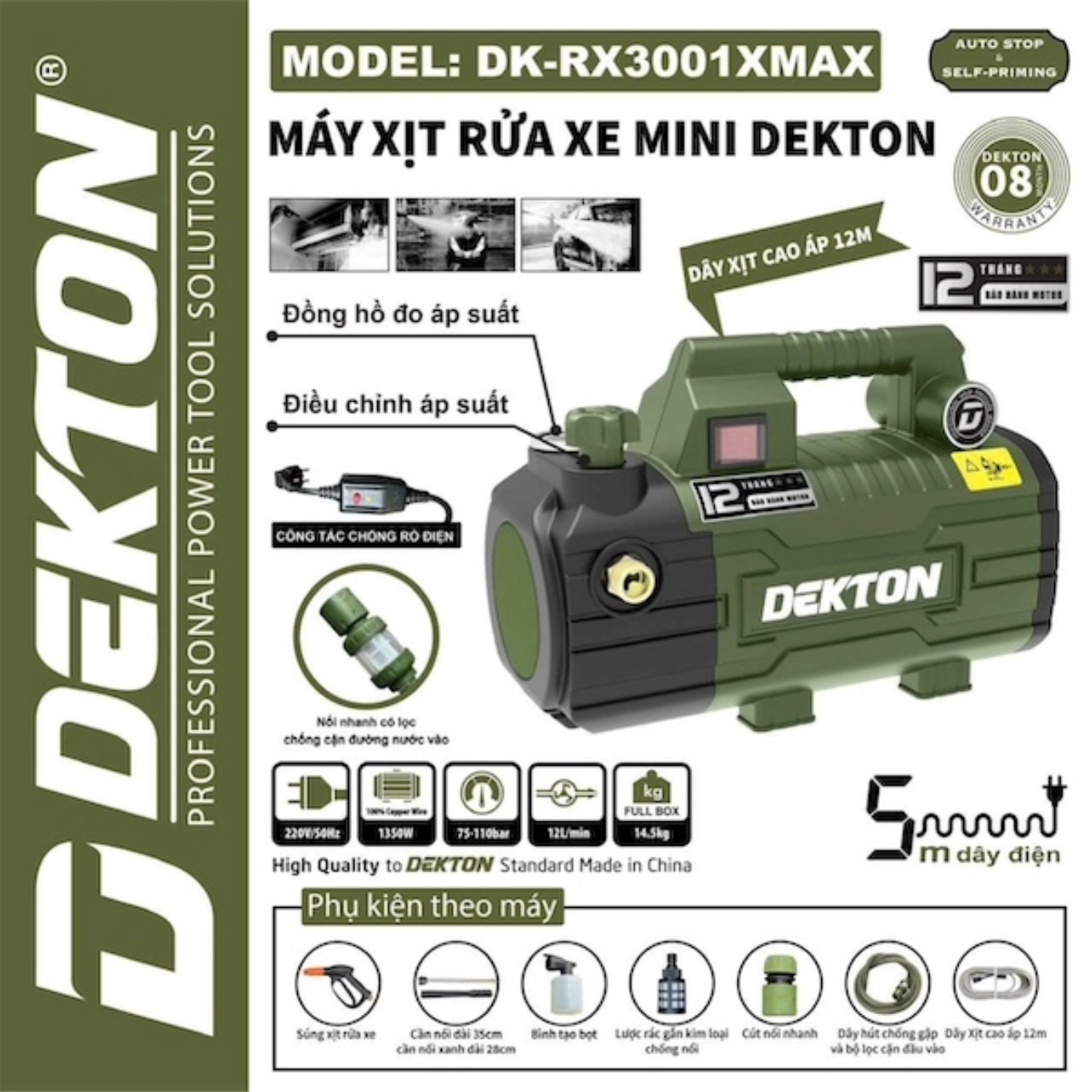 Máy rửa xe Dekton DK-RX3001XMAX