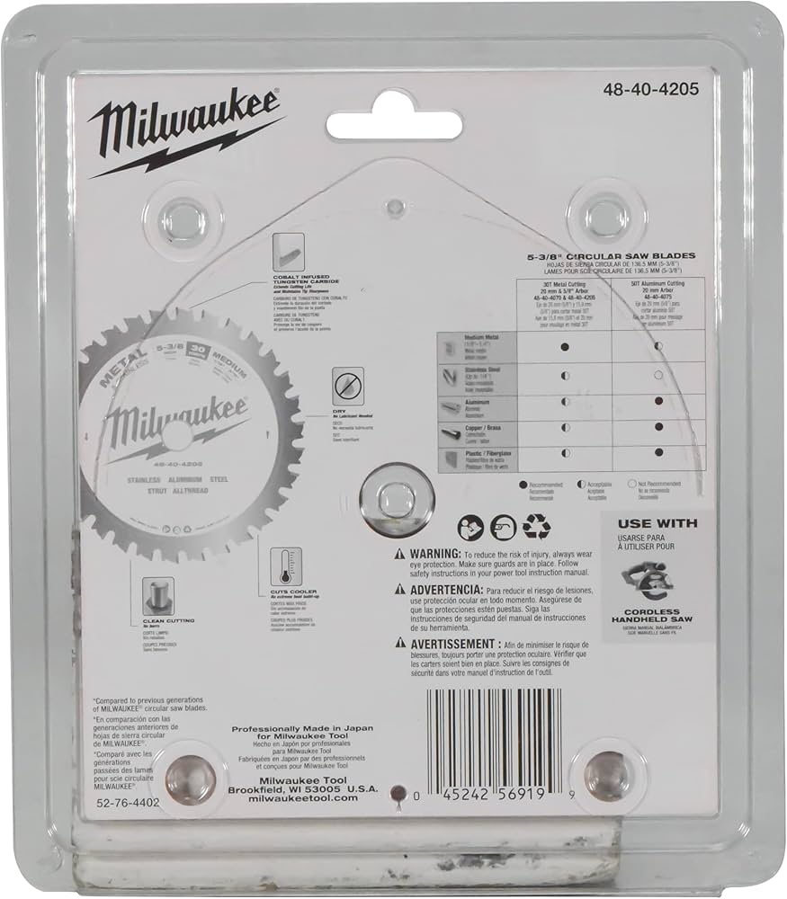 Lưỡi Cắt Kim Loại Milwaukee 48-40-4075 50T 135mm