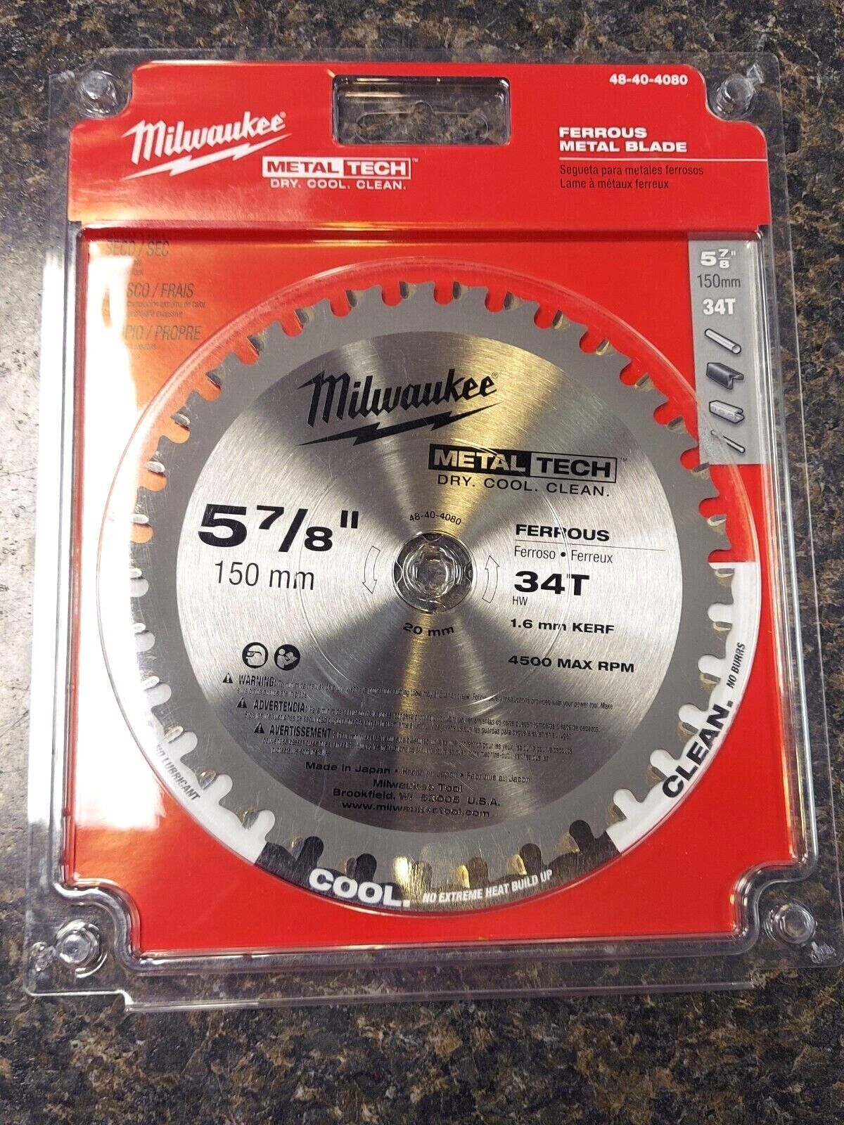 Lưỡi Cắt Kim Loại Milwaukee 48-40-4080 34T 149mm