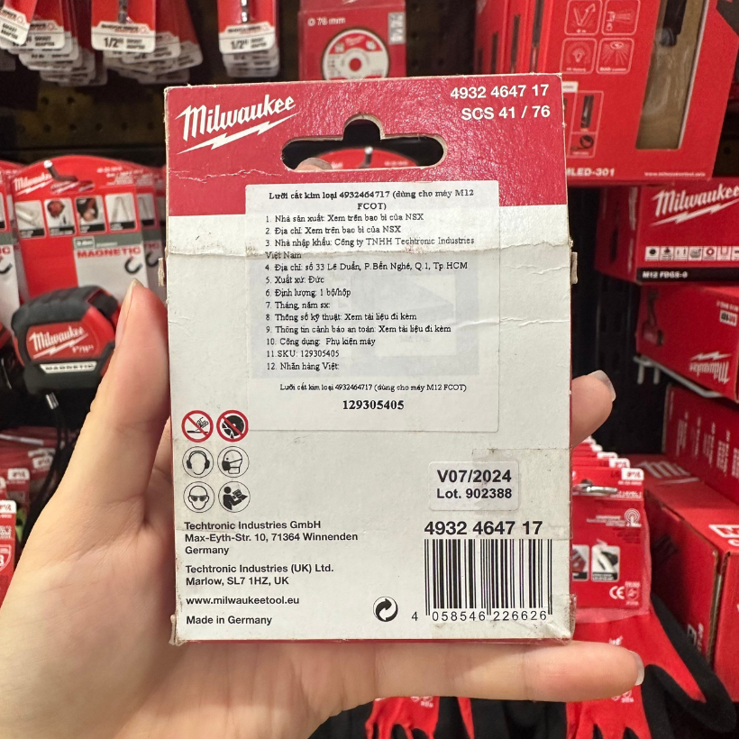 Lưỡi Cắt Kim Loại Milwaukee 4932464717 Cho M12 FCOT, Cắt Chính Xác