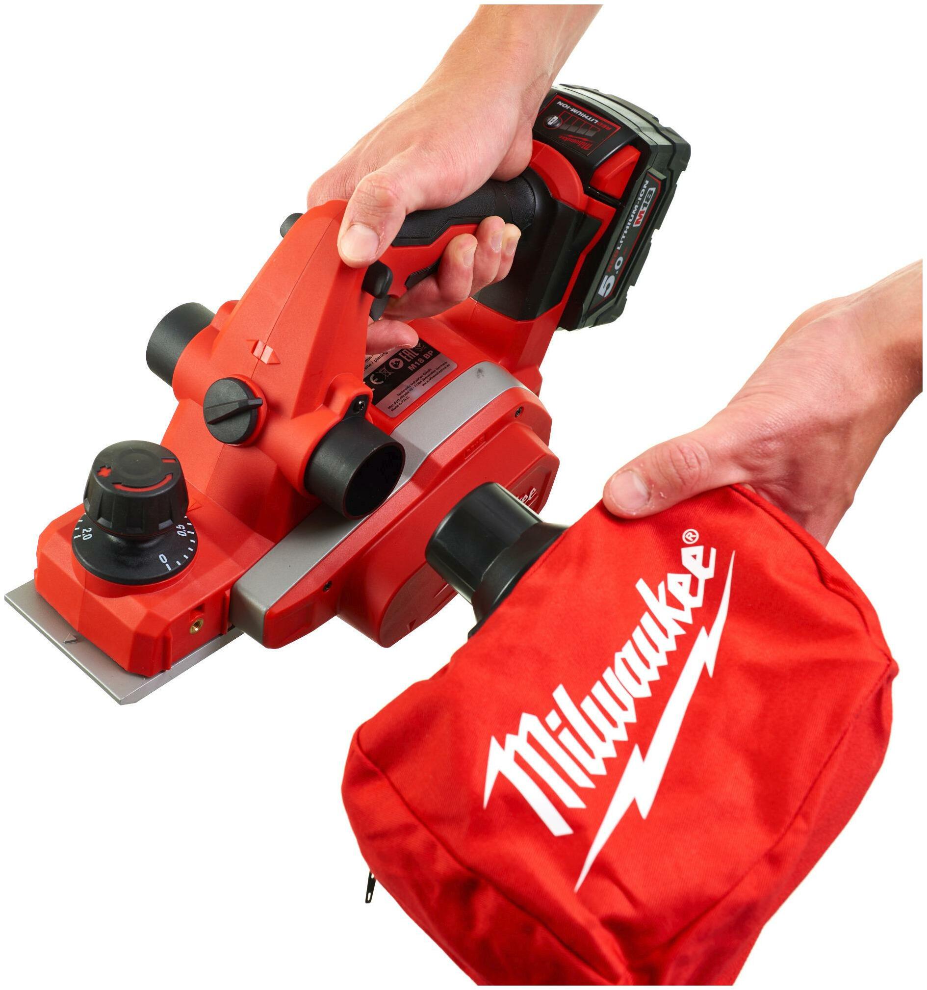 Máy Bào Milwaukee M18 BP-0 Rộng Bào 82mm Sâu 0-2mm Tốc độ 14.000 Vòng/phút