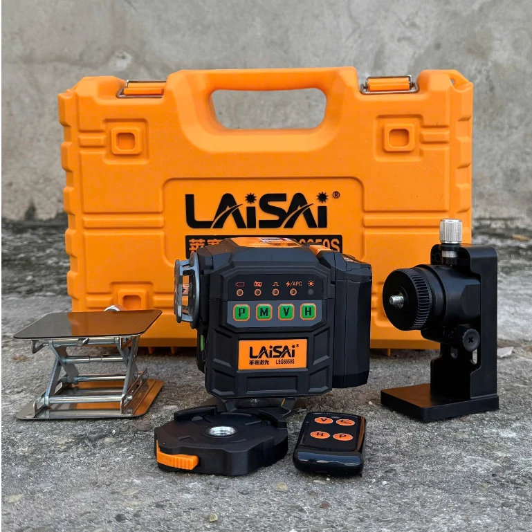Máy Cân Bằng Laser 12 Tia Xanh LAISAI LSG-6650S - 3 Bóng 360° độc Lập, Báo Khi Chưa Cân Bằng