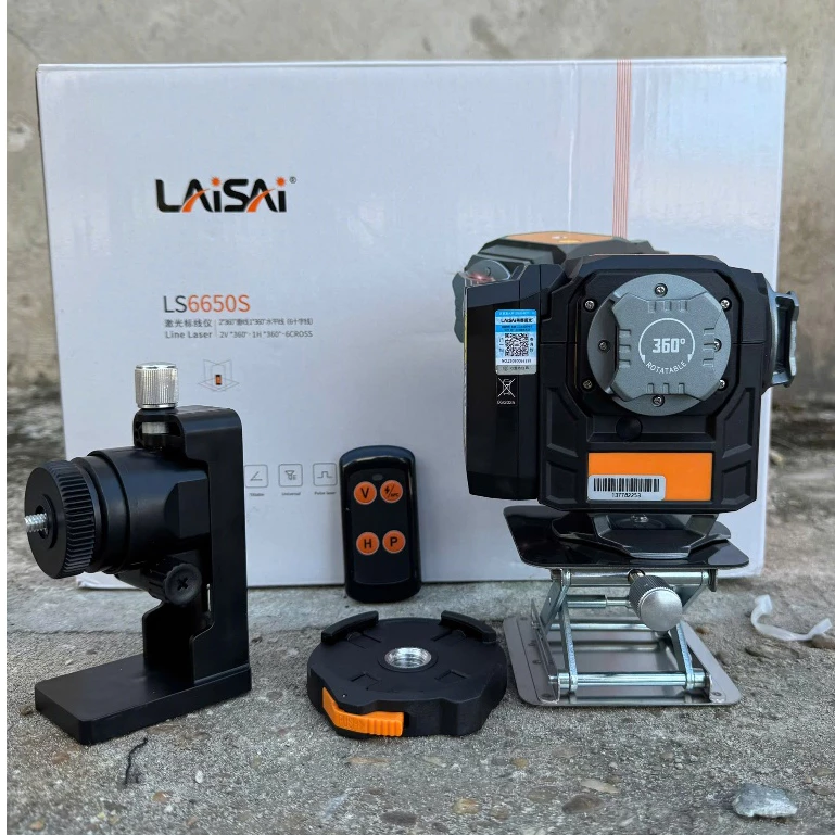 Máy Cân Bằng Laser 12 Tia Xanh LAISAI LSG-6650S - 3 Bóng 360° độc Lập, Báo Khi Chưa Cân Bằng