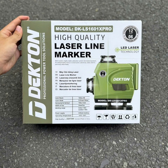 M&aacute;y C&acirc;n Bằng Laser 16 Tia Xanh Dekton DK-LS1601XPRO Ch&iacute;nh H&atilde;ng