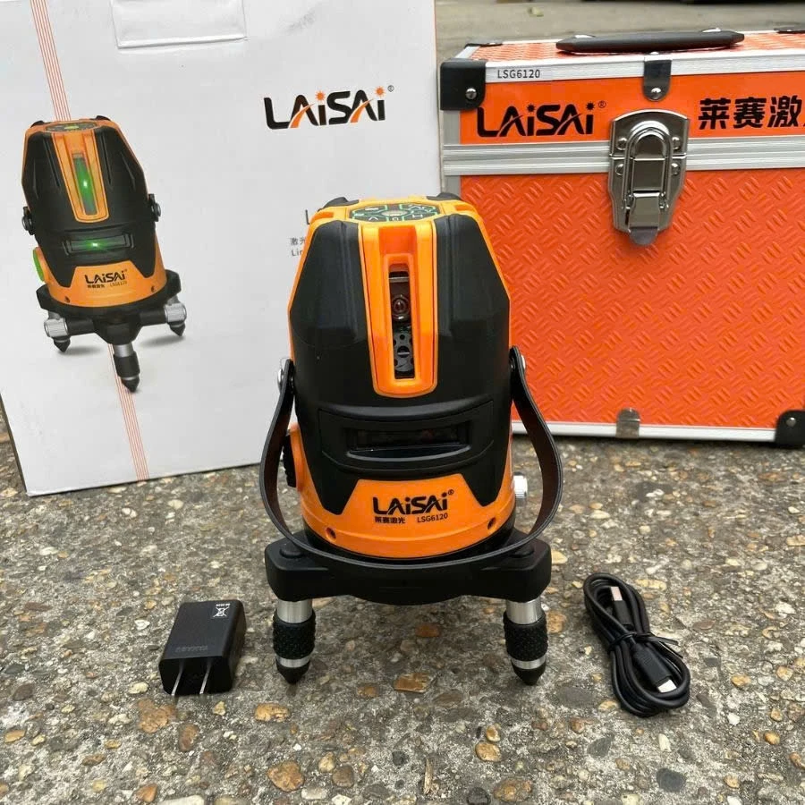 M&aacute;y C&acirc;n Bằng Laser 5 Tia Xanh LAISAI LSG 6120 - 4 Tia đứng