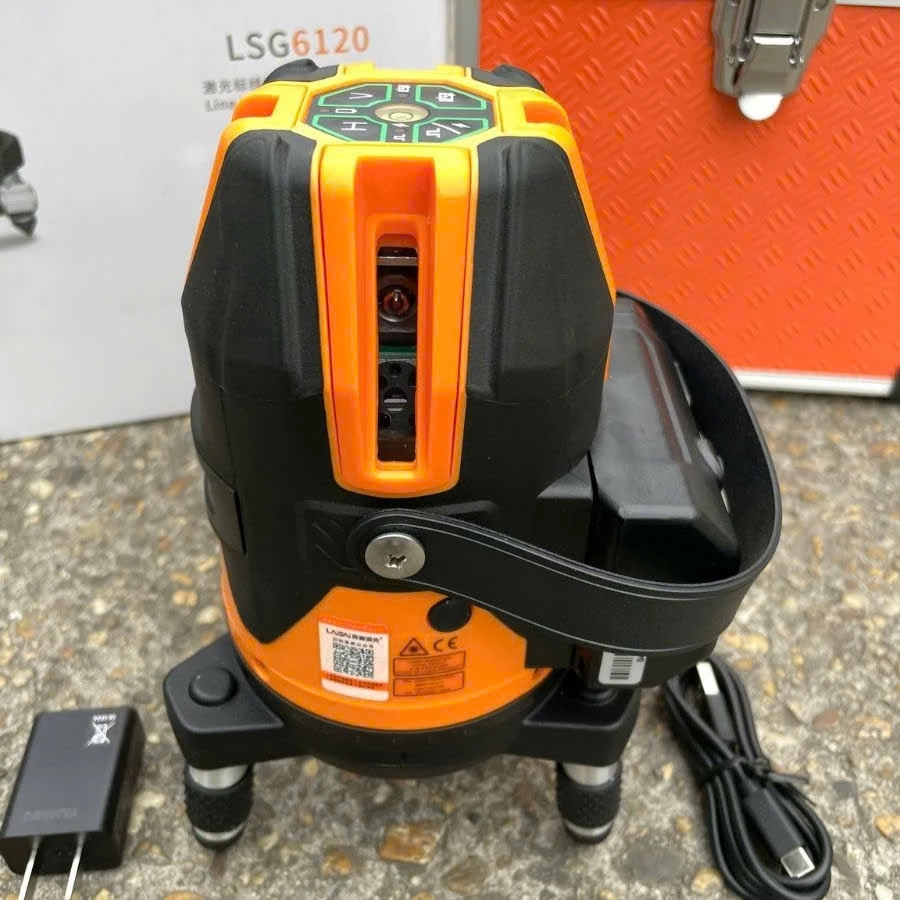 Máy Cân Bằng Laser 5 Tia Xanh LAISAI LSG 6120 - 4 Tia đứng, Chấm Dọi, Bù Nghiêng 3°