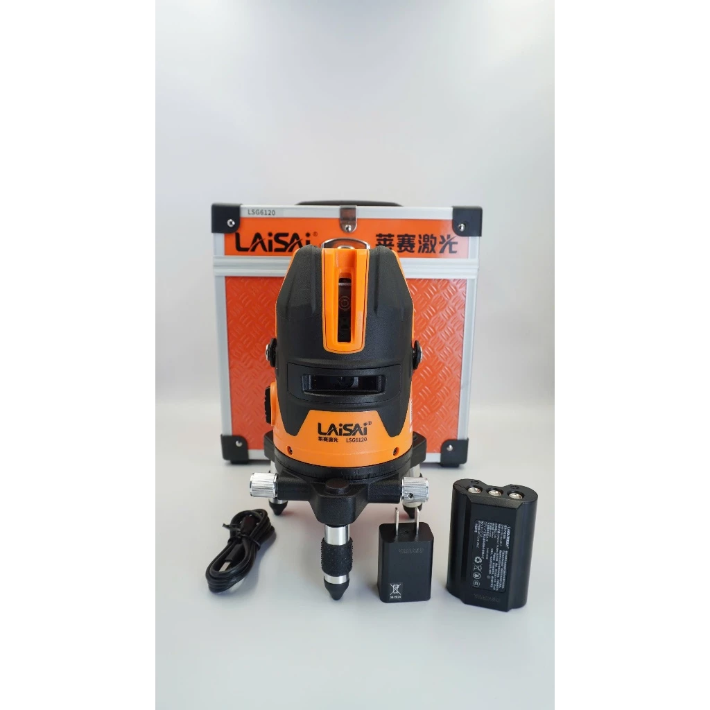 Máy Cân Bằng Laser 5 Tia Xanh LAISAI LSG 6120 - 4 Tia đứng, Chấm Dọi, Bù Nghiêng 3°