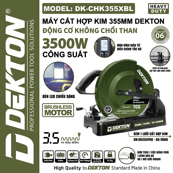 Máy Cắt Hợp Kim 355mm Dekton DK-CHK355XBL 1