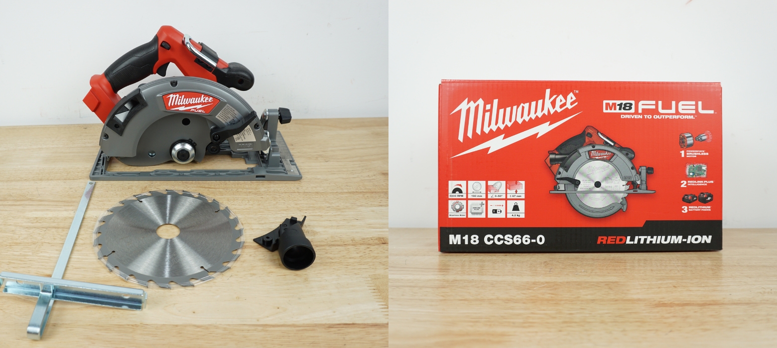 Máy Cưa đĩa Milwaukee M18 CCS66-0, Lưỡi 190mm, Cắt Sâu 66mm, 5.000 Vòng/phút