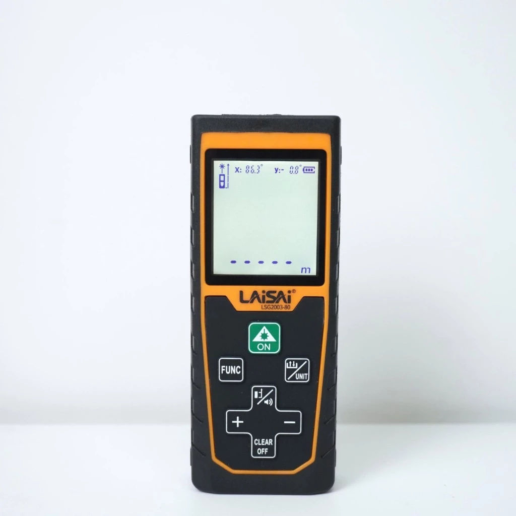 Máy đo Khoảng Cách Tia Xanh 80m LAISAI LSG2003-80, Chính Xác ±1mm, đo Góc 360°