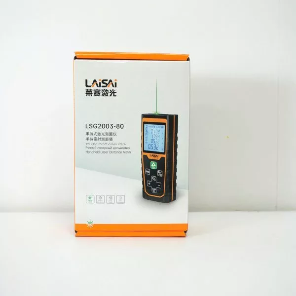 Máy đo Khoảng Cách Tia Xanh 80m LAISAI LSG2003-80, Chính Xác ±1mm, đo Góc 360°