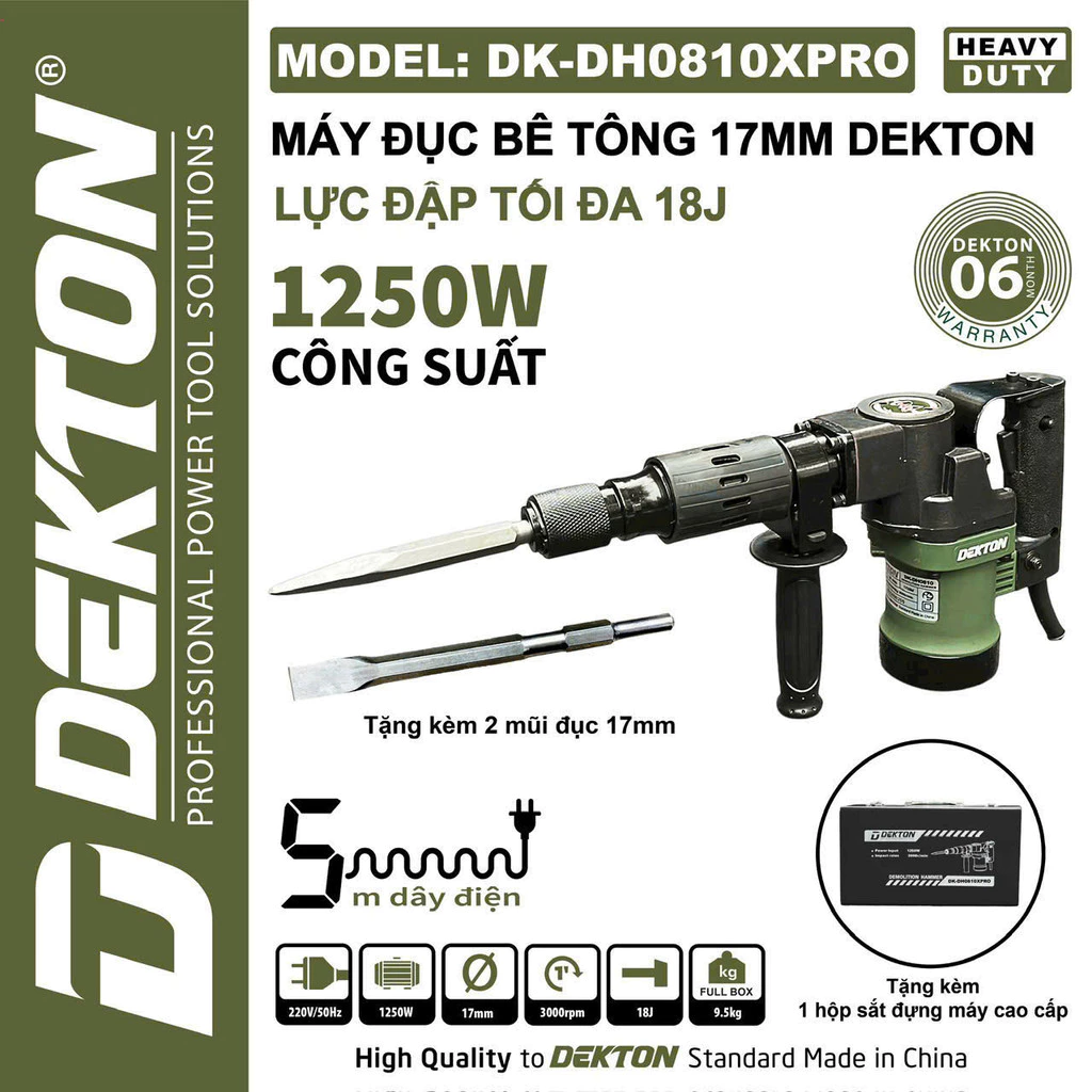 Máy đục bê tông DEKTON DK-DH0810XPRO