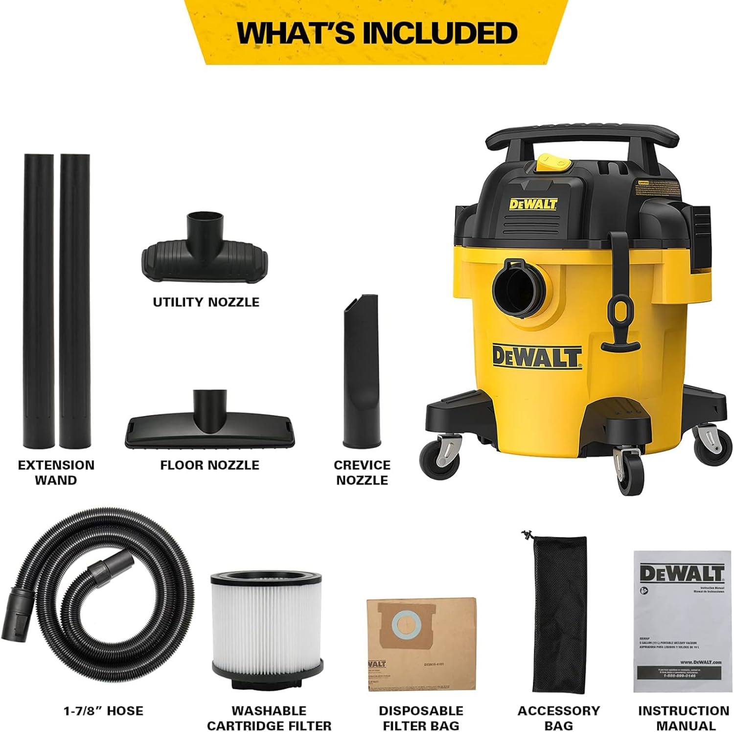 Máy hút bụi 3 chức năng 20L Dewalt DXV20P – 20 lít 4