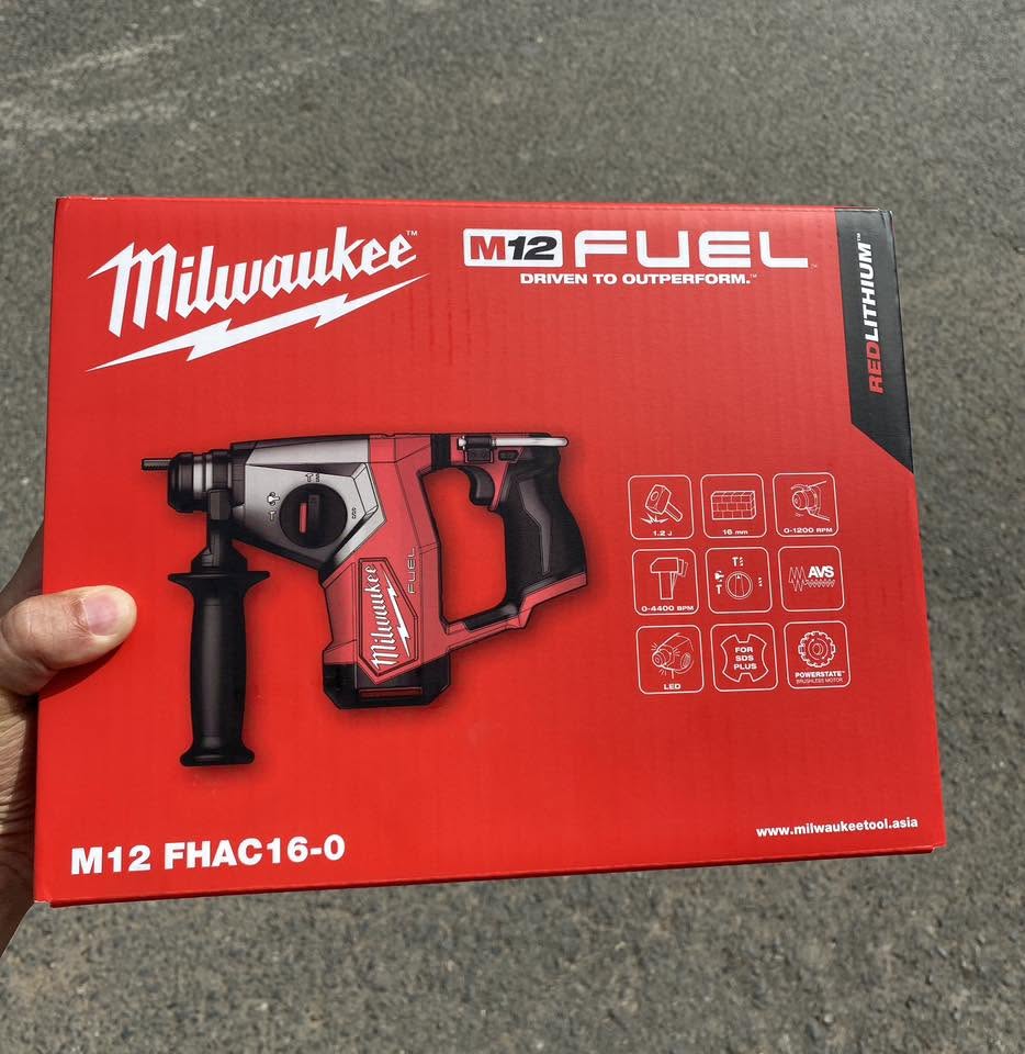 M&aacute;y Khoan B&ecirc; T&ocirc;ng 12V Milwaukee M12 FHAC16-0 ASIA
