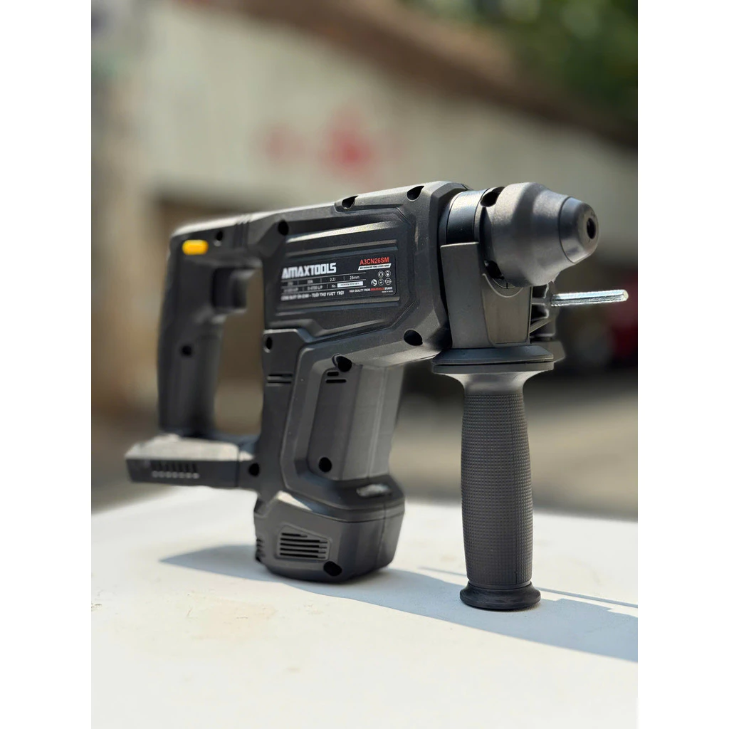 Máy Khoan Bê Tông Pin AMAXTOOLS A3CN26SM - Động Cơ Không Chổi Than, Lực Đập 2.2J, Có Tạo Xung2