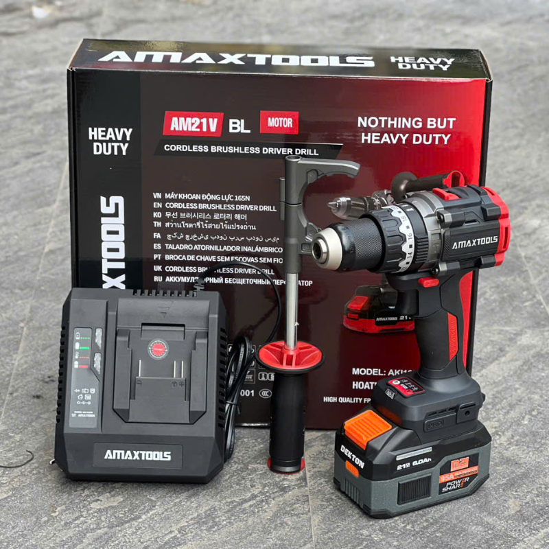 Máy Khoan Pin 21V 120N.m Amaxtools M21-AKI12013SM