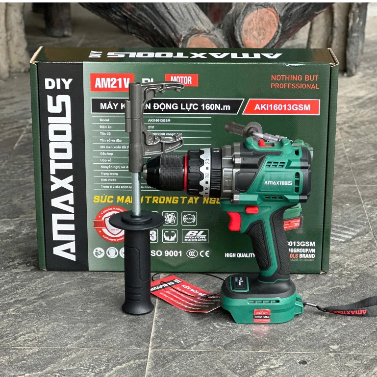 Máy khoan pin 3 chức năng 160Nm 21V Amaxtools AKI16013GSM Bảo hành 8 tháng1