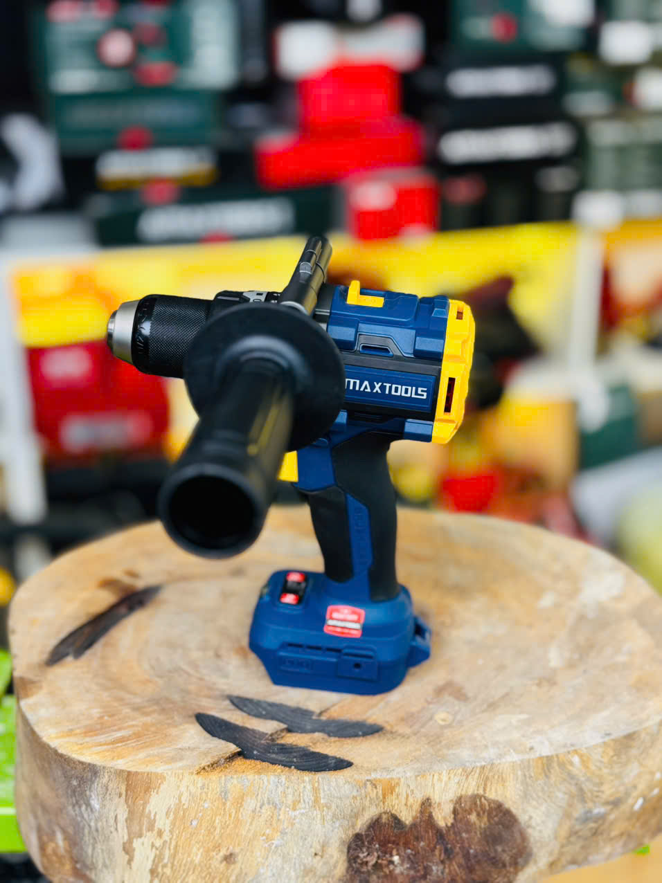Máy Khoan Pin Amaxtools 165Nm AKI16513 GT Chính Hãng, Đầu Kẹp 13mm, Động Cơ Không Chổi Than