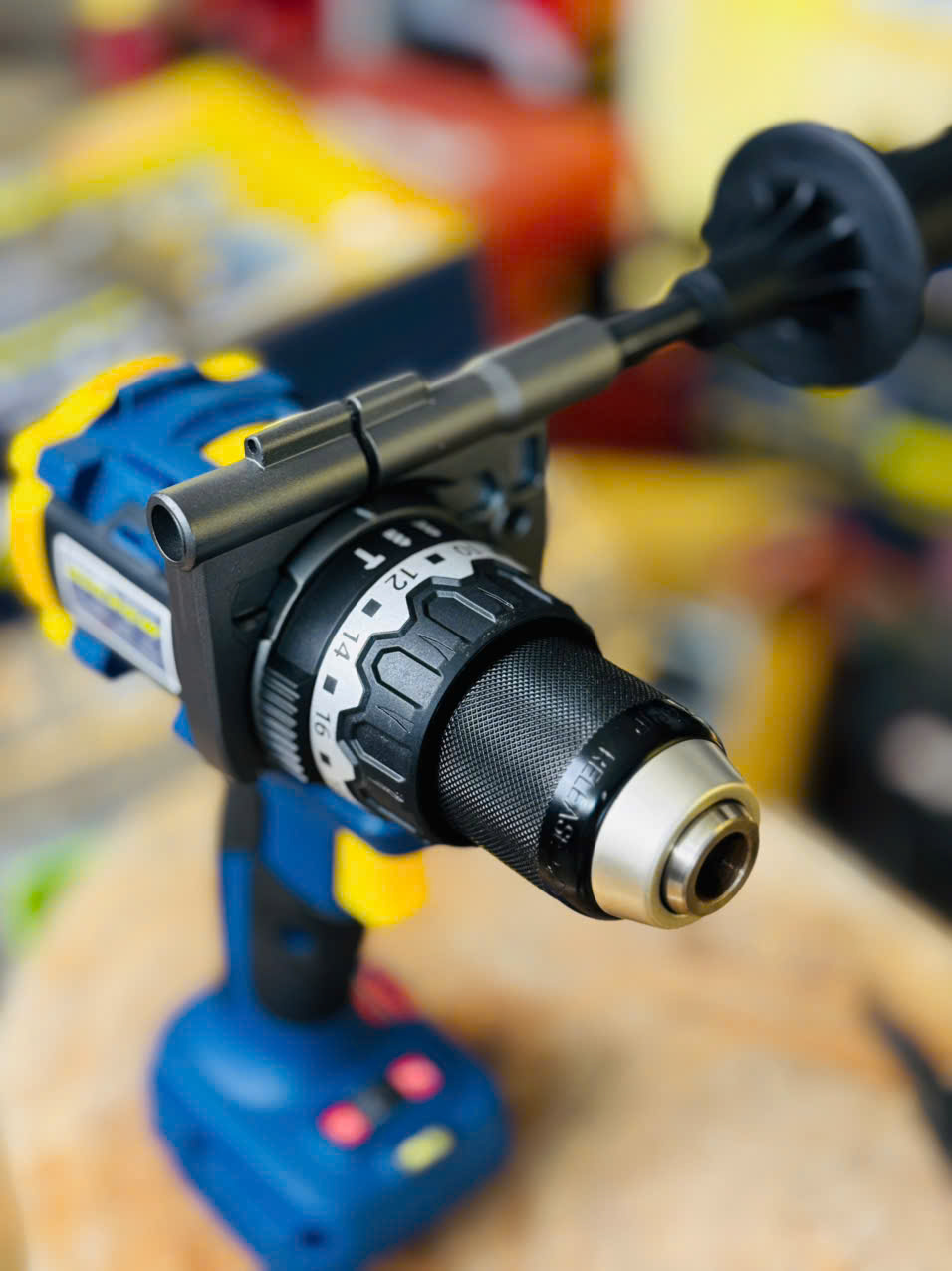 Máy Khoan Pin Amaxtools 165Nm AKI16513 GT Chính Hãng, Đầu Kẹp 13mm, Động Cơ Không Chổi Than