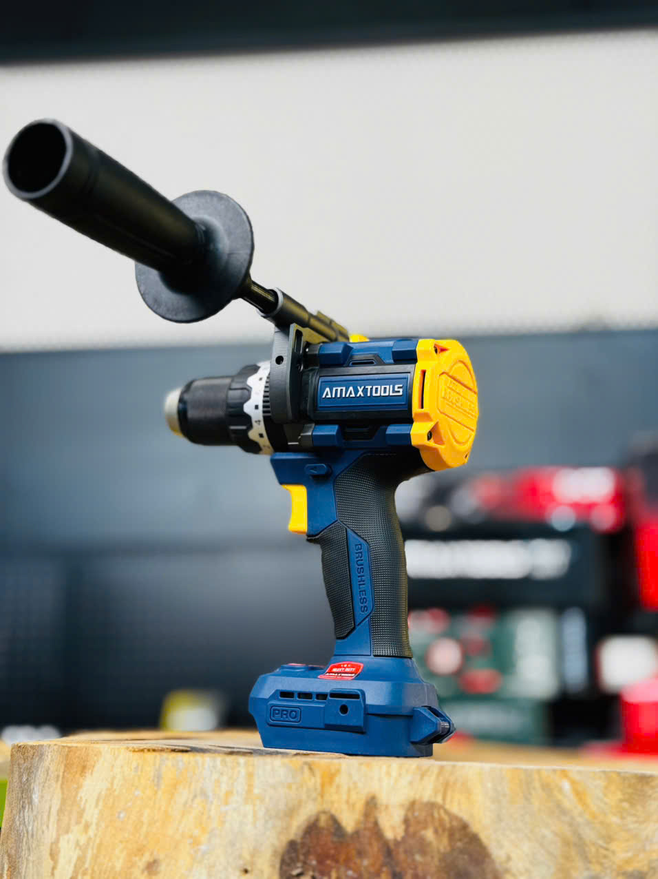Máy Khoan Pin Amaxtools 165Nm AKI16513 GT Chính Hãng, Đầu Kẹp 13mm, Động Cơ Không Chổi Than