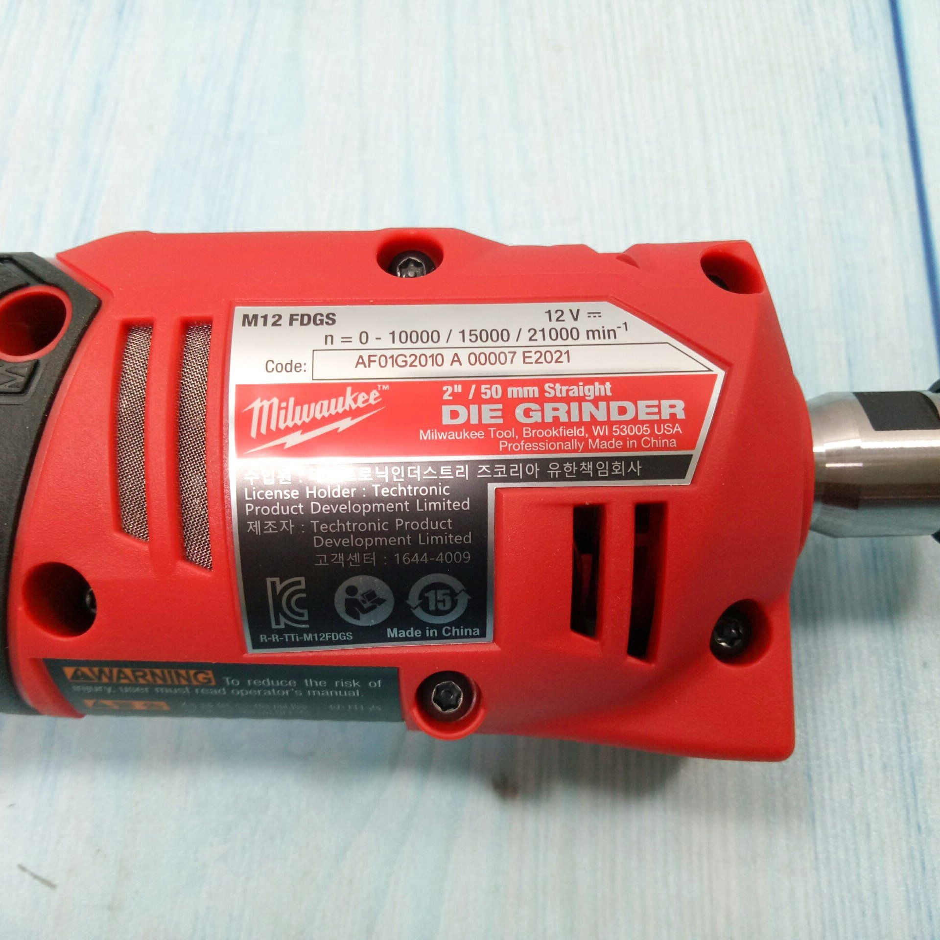 Máy Mài Khuôn Milwaukee M12 FDGS-0, đầu Kẹp 6/8mm, Tốc độ 10.000-21.000 Vòng/phút