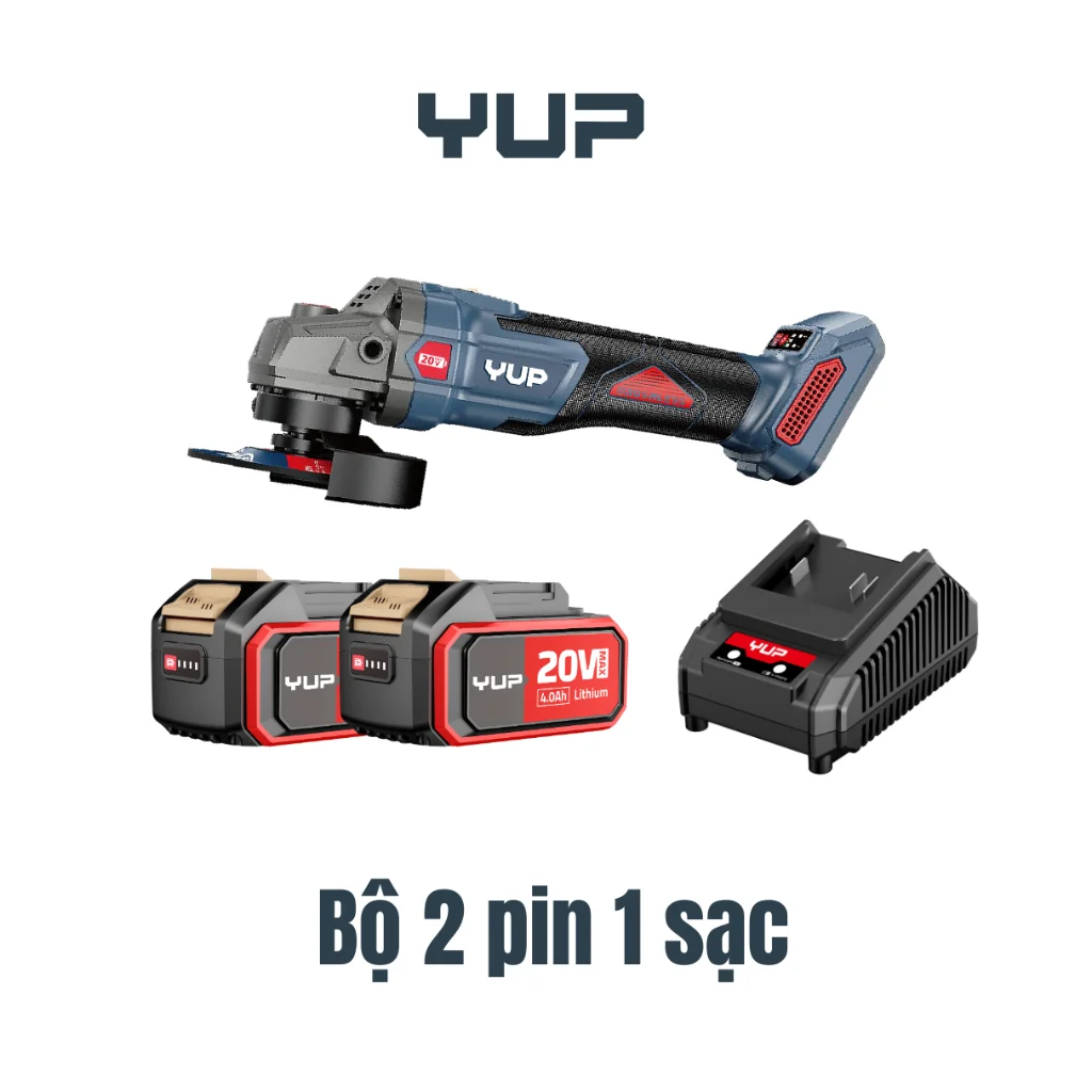 Máy Mài Pin 20V YUP YP20 G100B 100mm, Công Tắc Bóp