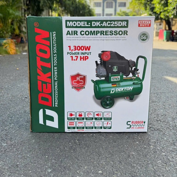 Máy Nén Khí Có Dầu 25l DK-AC25DR, Điện áp 220v/50hz, Công Suất 1300W/1.7HP