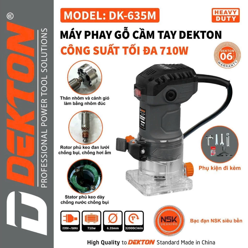 Máy Phay Gỗ Dekton DK-635M
