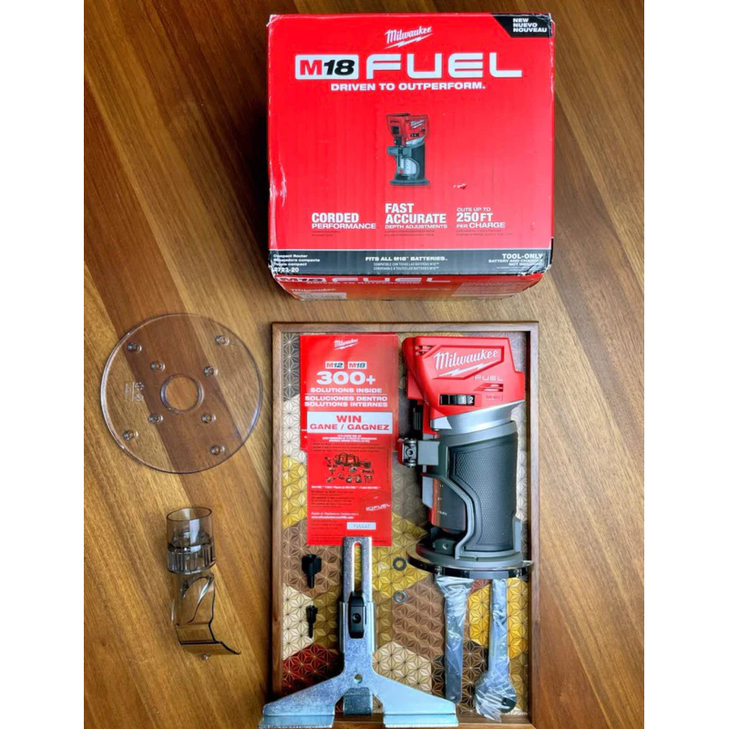 Máy Phay Milwaukee M18 FTR-0X0, Tốc độ 10.000-31.000 Vòng/phút, Mũi Tối đa 38mm