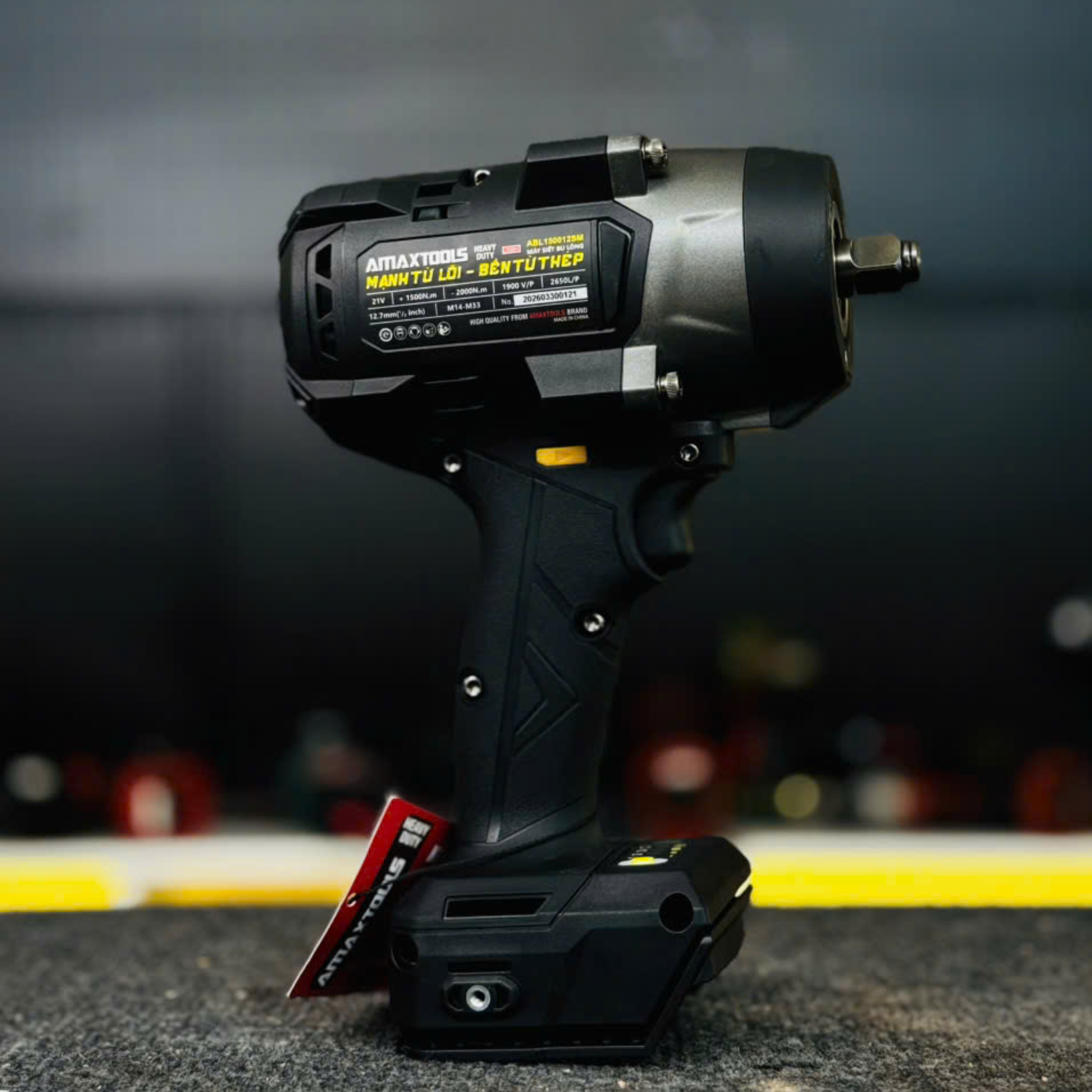 Máy Siết Bulong 1500Nm Pin 21V Amaxtools ABL150012SM, Lực Mở 2000Nm Chính Hãng