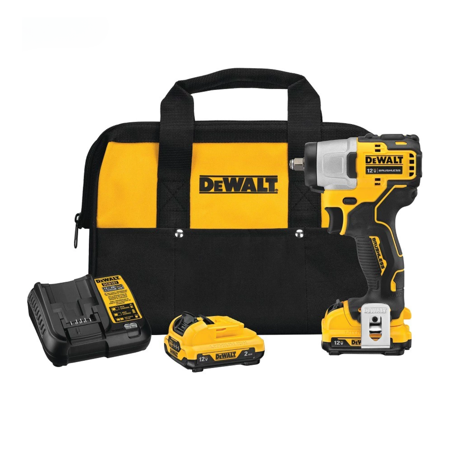Máy Siết Bulong Pin 12V Dewalt DCF902D2-KR Động Cơ Không Chổi Than, Lực Siết 168Nm
