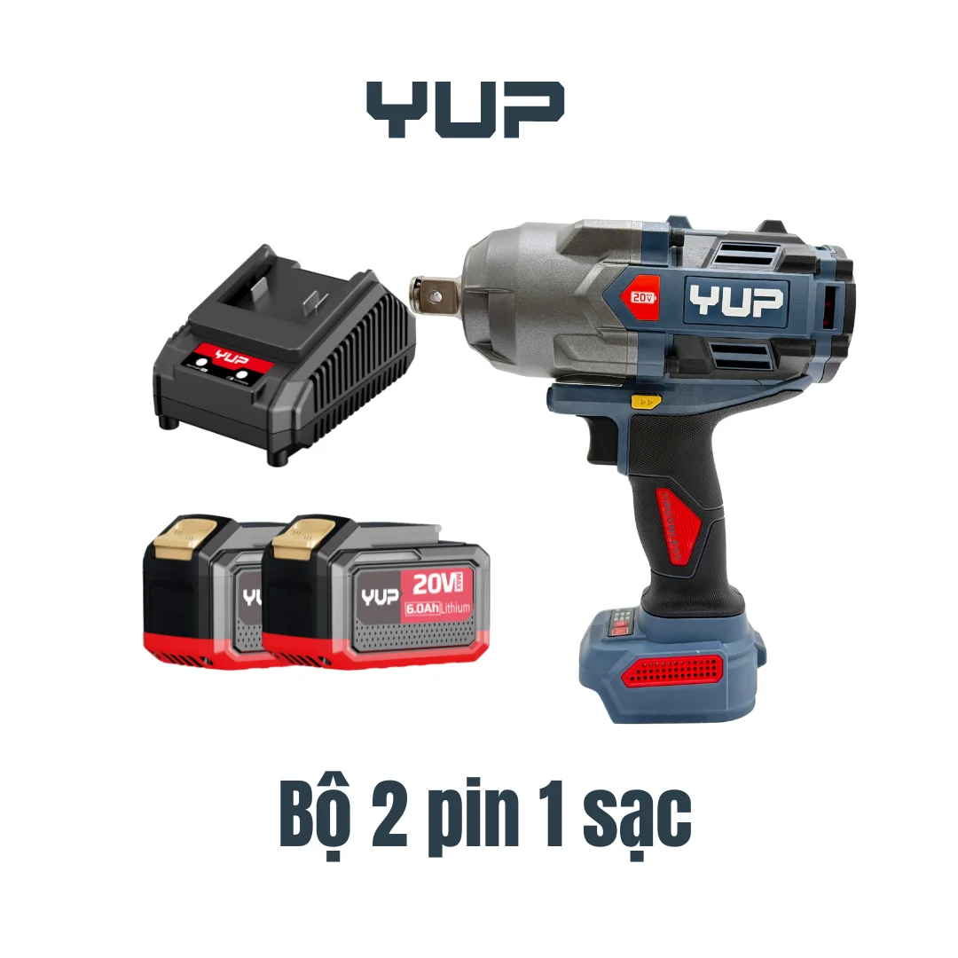 Máy Siết Bulong Yupai YP20 W2000A Lực Siết 2000Nm, Động Cơ Không Chổi Than