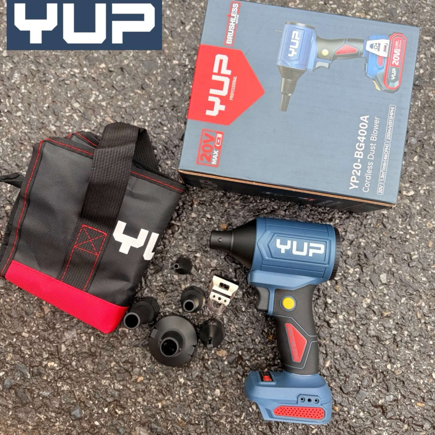Máy Thổi Phản Lực Dùng Pin YUPAI YP20-BG400A - 2 Chức Năng Hút Và Thổi