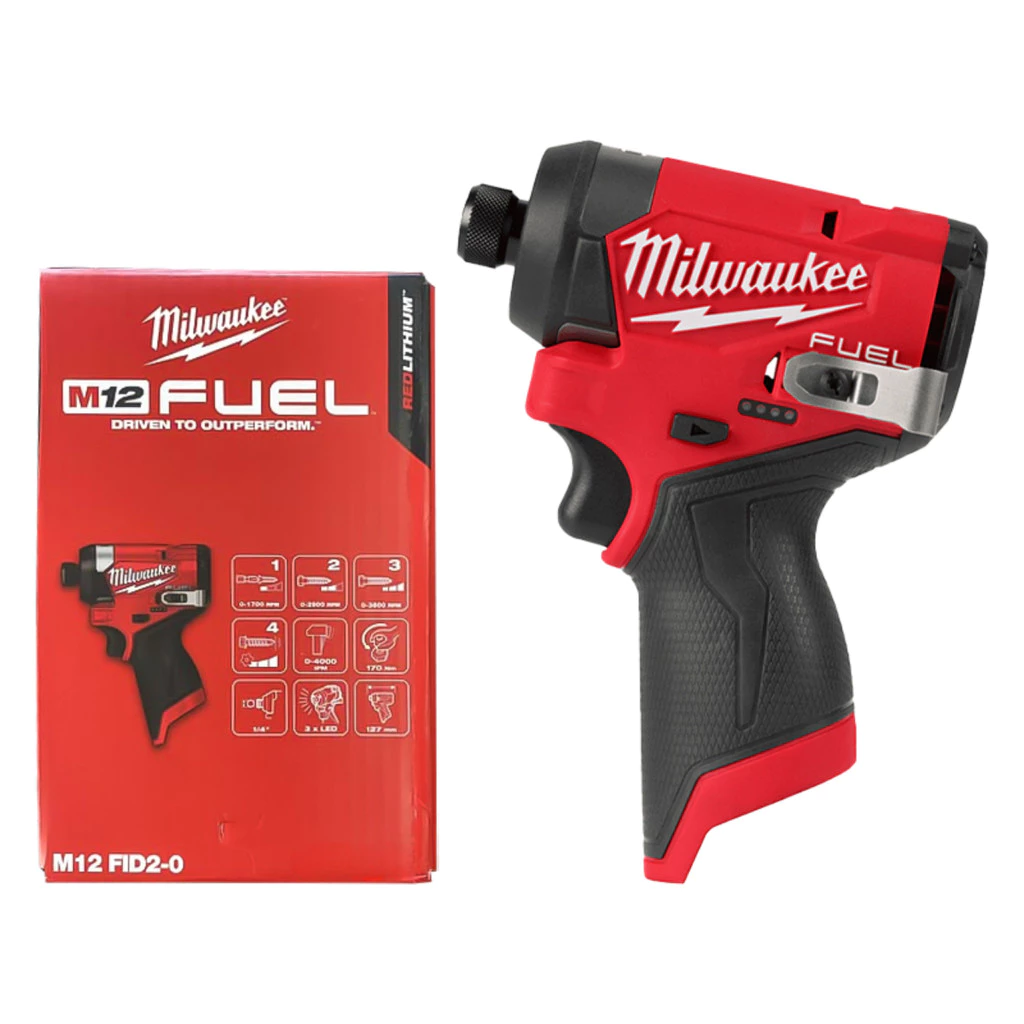 Máy Vặn Vít Dùng Pin 12V Milwaukee M12 FID2-0 - Nhẹ 0.73kg, 170Nm