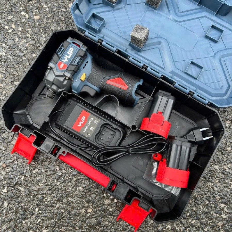Máy Vặn Vít Pin 16V 150Nm Yupai YP16 W150B Chính Hãng, Kèm 2 Pin 2Ah & Sạc