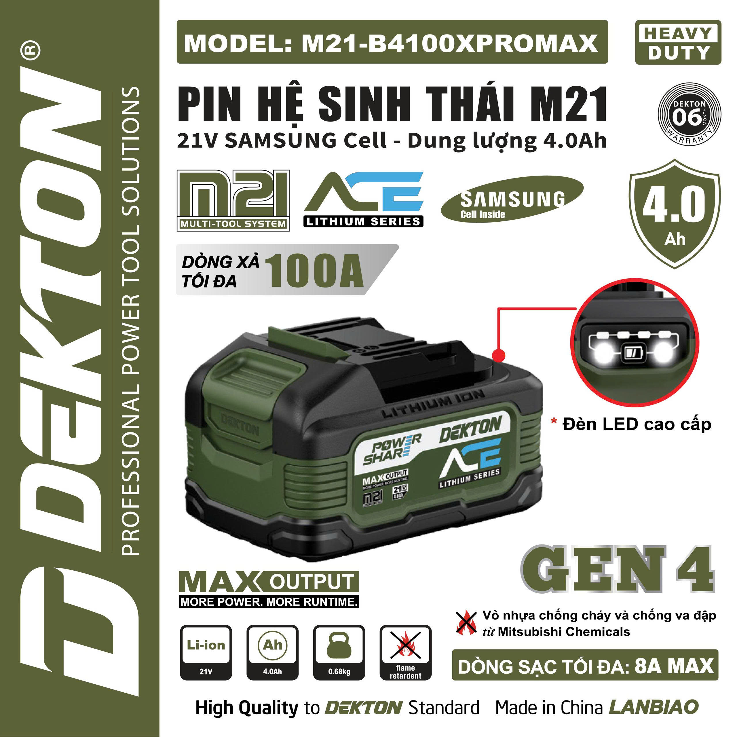 Pin Dekton M21-B4100XPROMAX