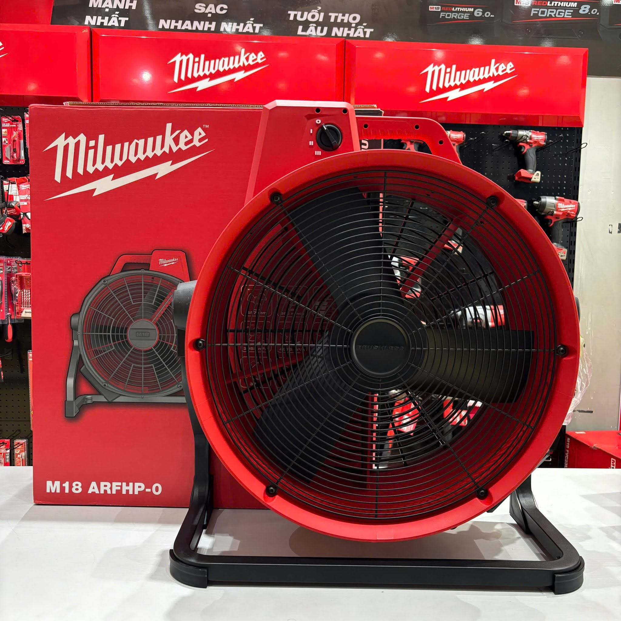 Quạt Công Nghiệp Milwaukee M18 ARFHP-0, Lưu Lượng 5.775m³/h, Dùng Pin/AC