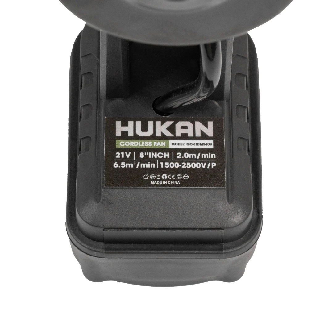 Quạt Dùng Pin 21V HUKAN GC-EFBM5408, 2 Cấp Độ Gió, Tốc Độ 1500-2500RPM