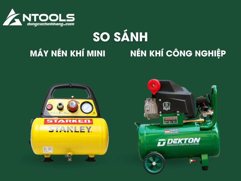 So sánh máy nén khí mini và máy nén khí công nghiệp