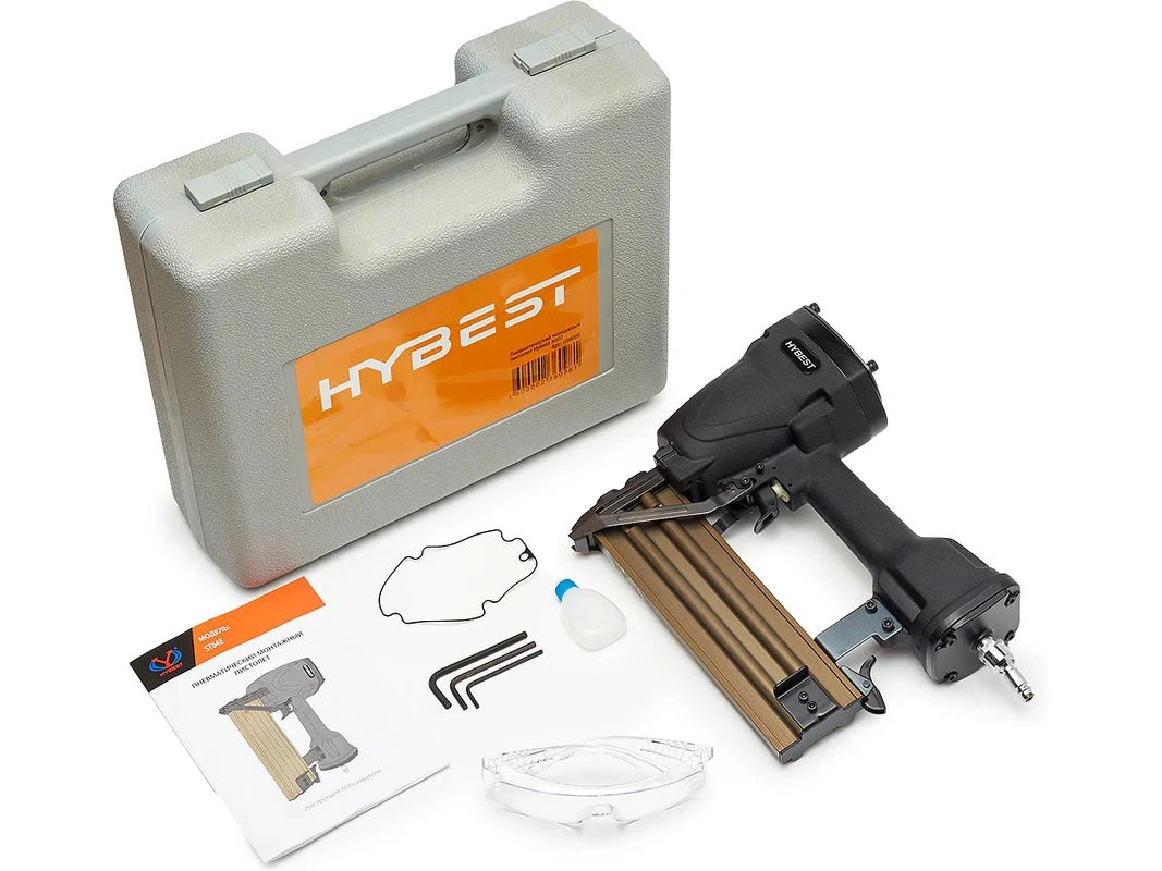 Súng Bắn Đinh Bê Tông Khí Nén HyBest ST64E - Đinh 18-64mm, Áp Suất 5-8 Bar, Sức Chứa 50 Đinh