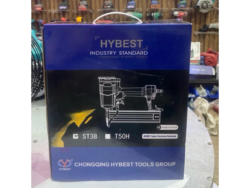 Súng Bắn Đinh Khí Nén Hybest ST38 Bắn Bê Tông, Gỗ, Đinh 18-38mm