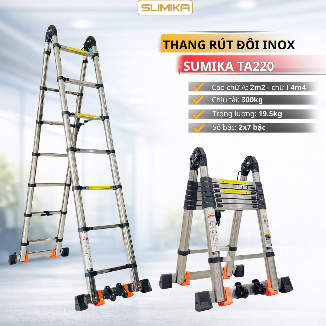 Thang Inox R&uacute;t đ&ocirc;i SUMIKA TA220