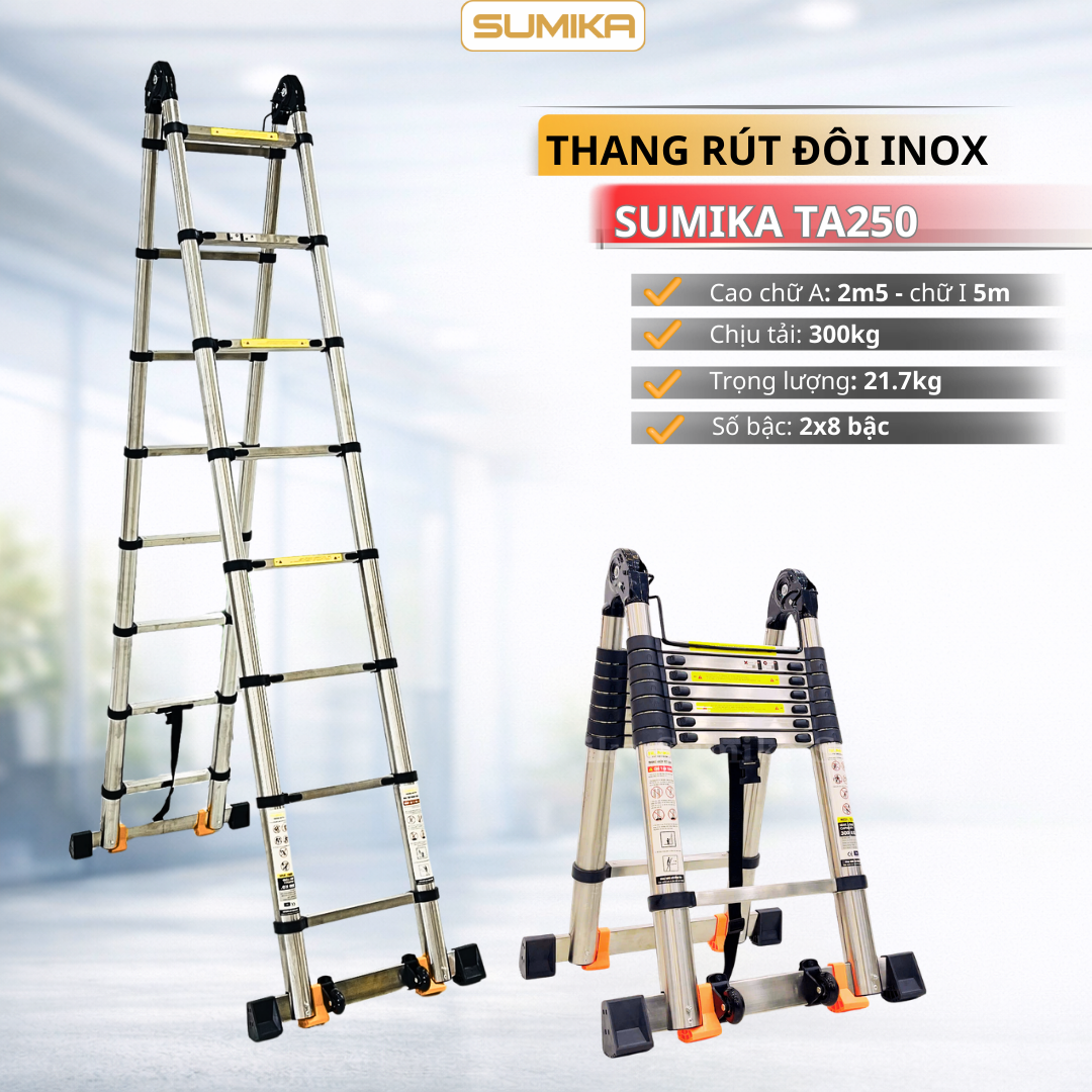 Thang Inox R&uacute;t đ&ocirc;i SUMIKA TA250