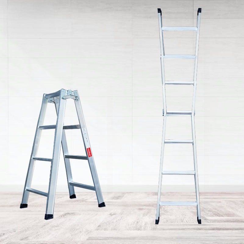 Thang Nhôm Chữ A Cao 1m1 8 Bậc Poongsan PS-2040, Chữ I 2m2 - Chính Hãng PS 2040 Nhập Khẩu Hàn Quốc