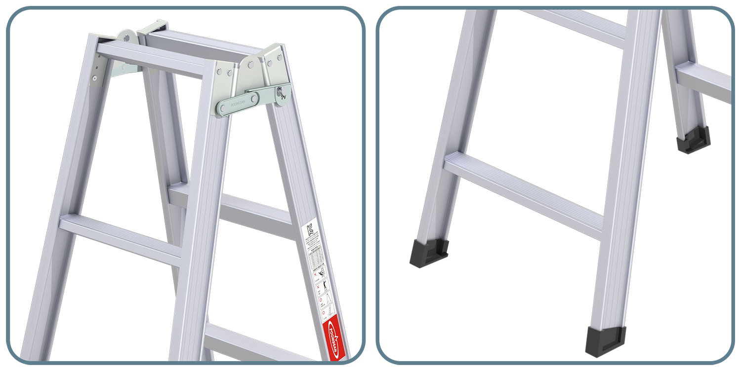 Thang Nhôm Chữ A Cao 1m7 6 Bậc Poongsan PS-2060, Chính Hãng Nhập Khẩu Hàn Quốc PS 2060