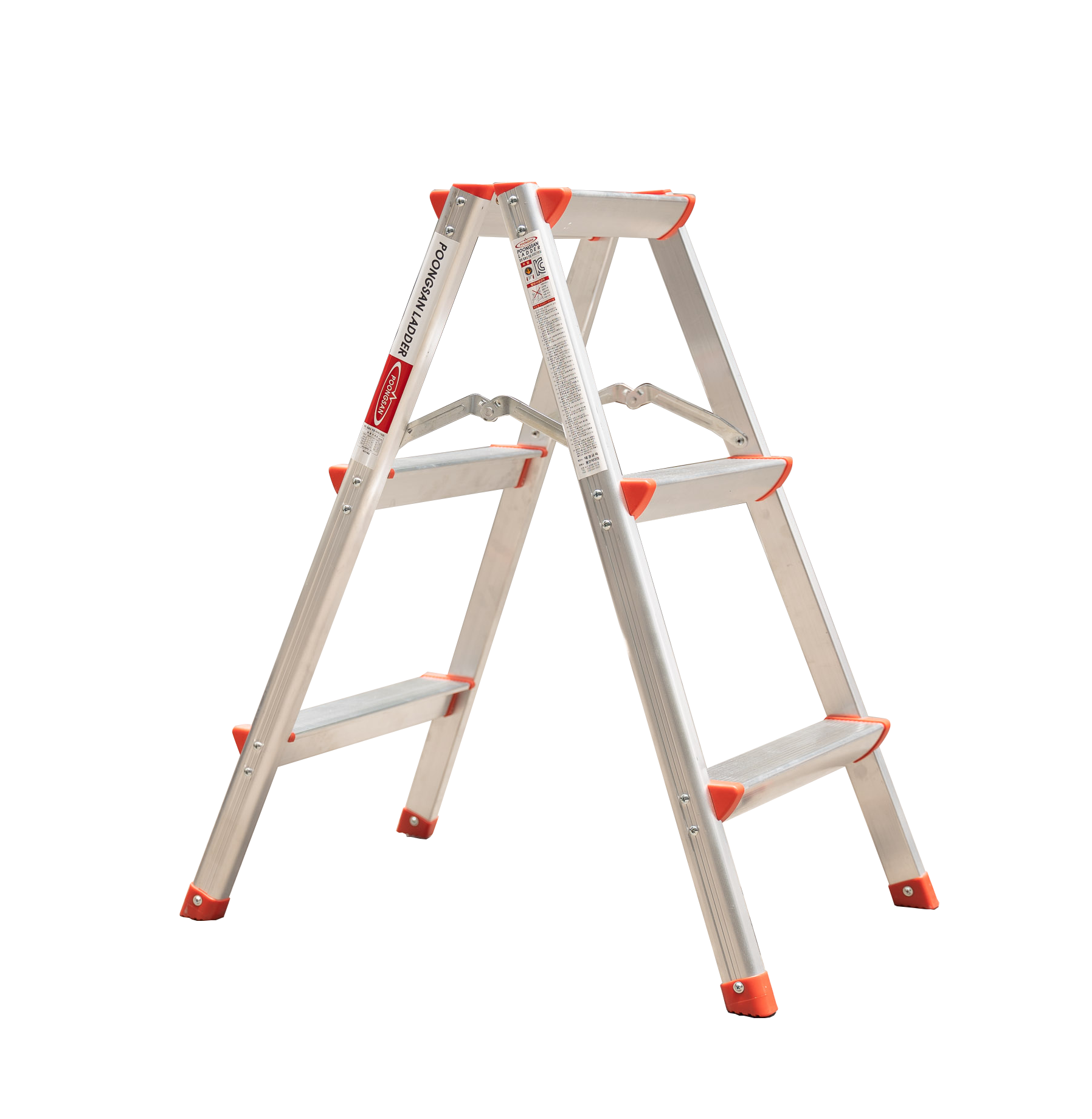 Thang Nhôm Chữ A Poongsan (Home-step) Gia Đình 3 Bậc PS5003 Cao 785mm Nhập Khẩu Hàn Quốc